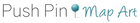 Push Pin Map Art Logo